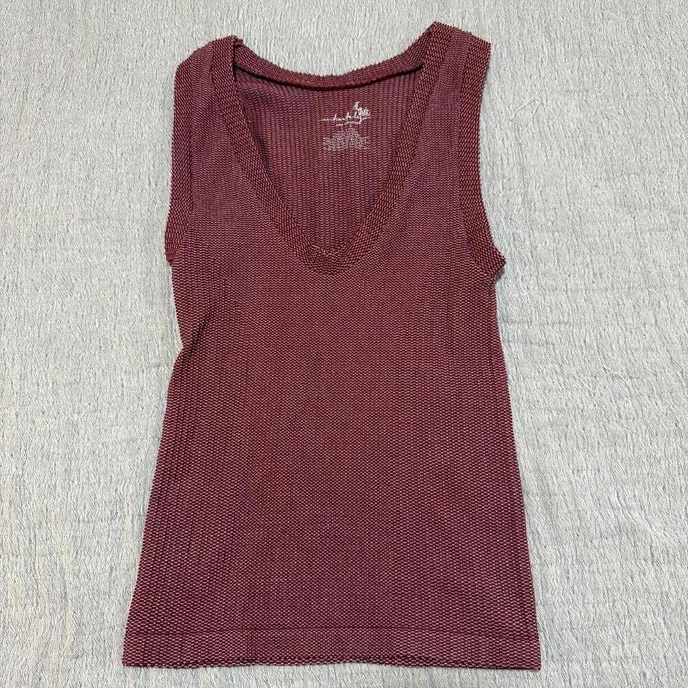 Free People Women's Burgundy and Red Vest